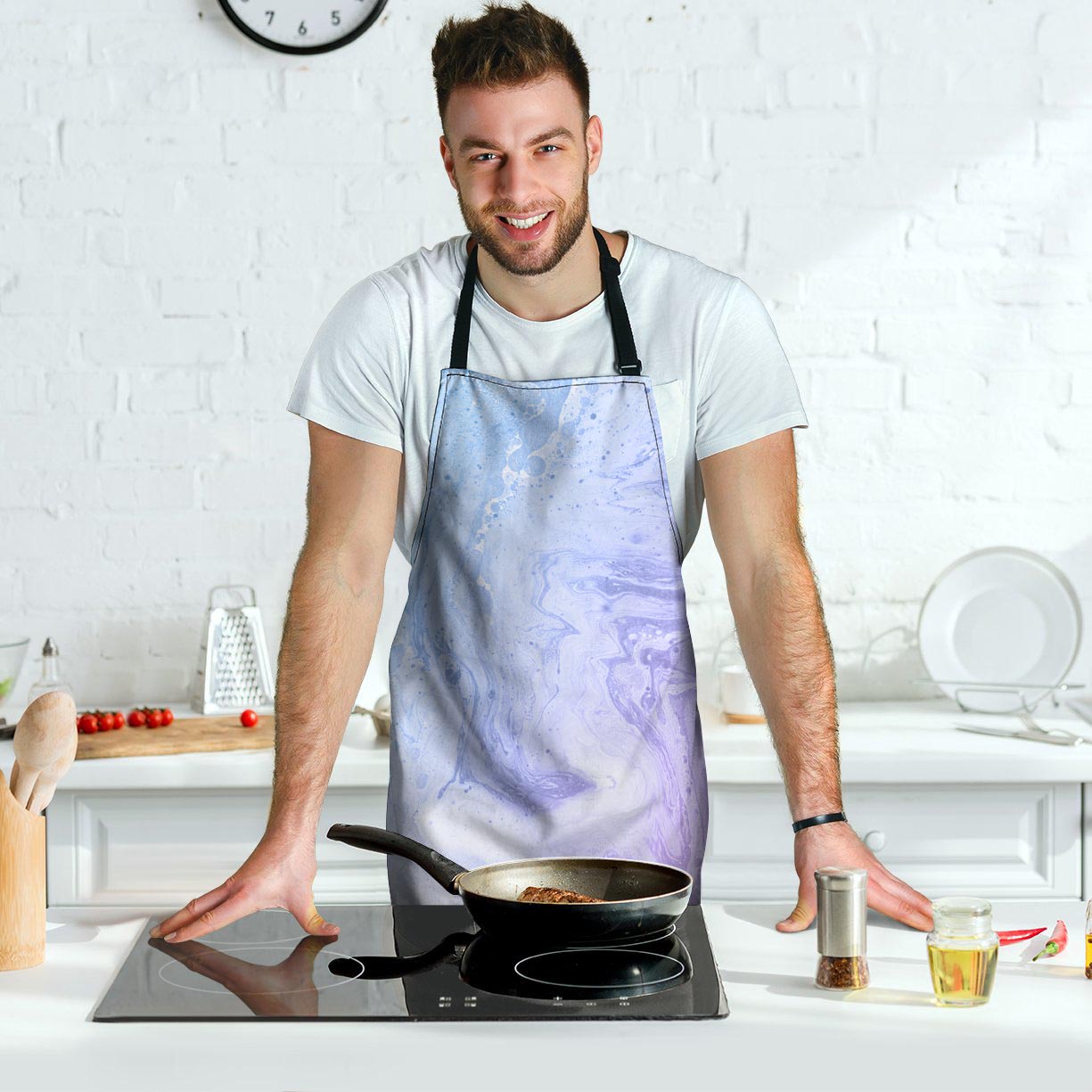 Pastel Marble Men's Apron-grizzshop