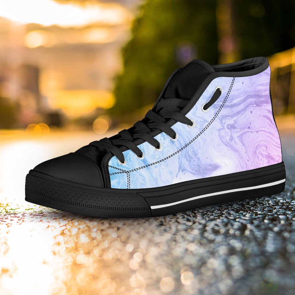 Pastel Marble Women's High Top Shoes-grizzshop