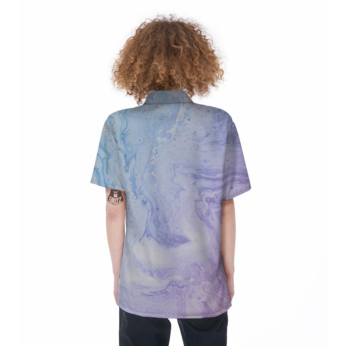 Pastel Marble Women's Short Sleeve Shirts-grizzshop