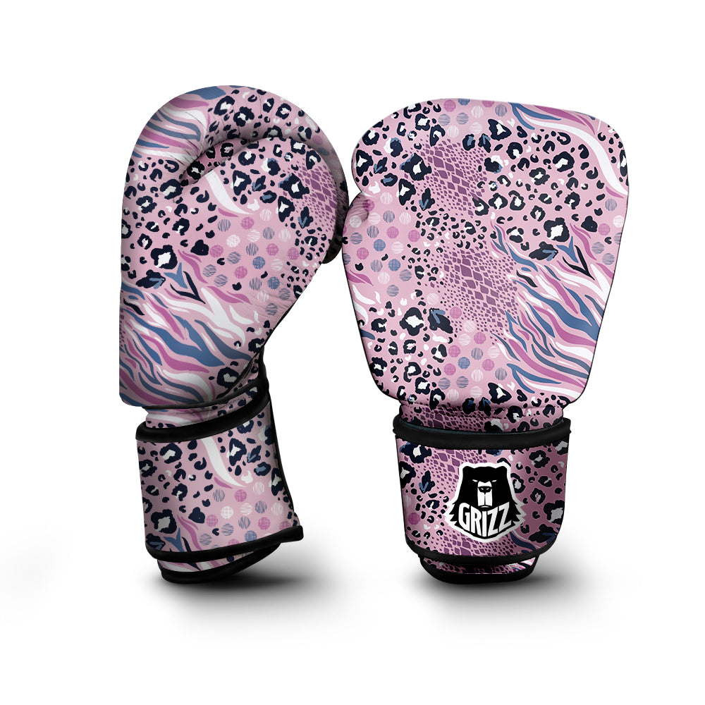 Pastel Mix Animal Skin Print Boxing Gloves-grizzshop