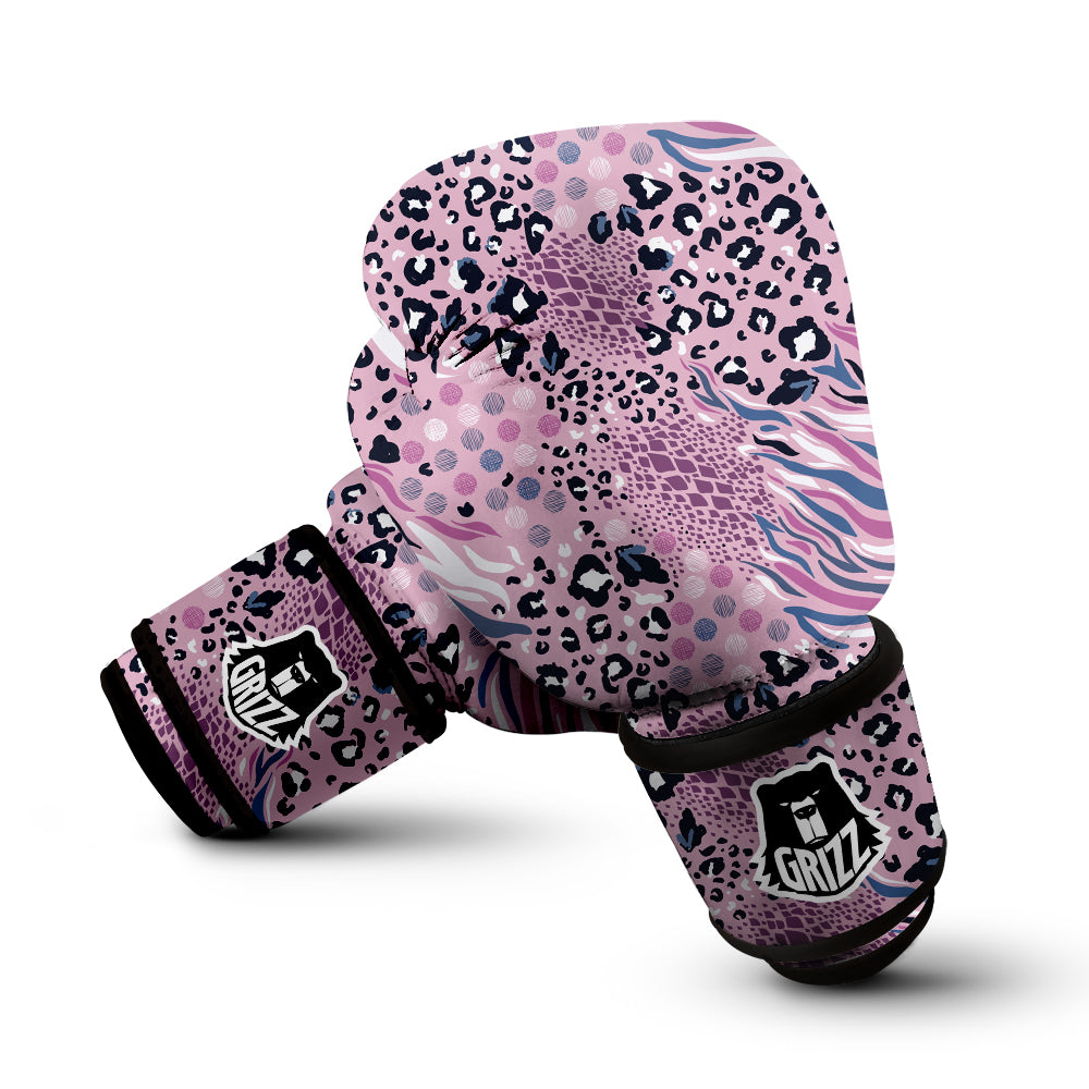 Pastel Mix Animal Skin Print Boxing Gloves-grizzshop