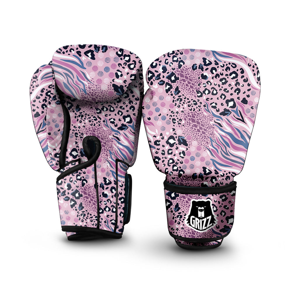 Pastel Mix Animal Skin Print Boxing Gloves-grizzshop