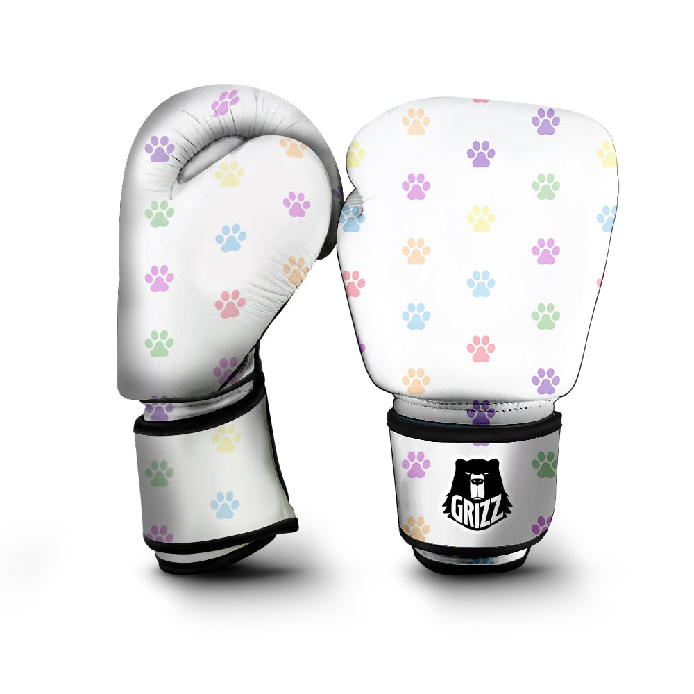 Pastel Paw Print Boxing Gloves-grizzshop