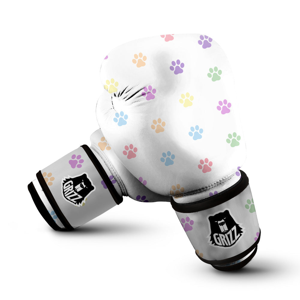 Pastel Paw Print Boxing Gloves-grizzshop