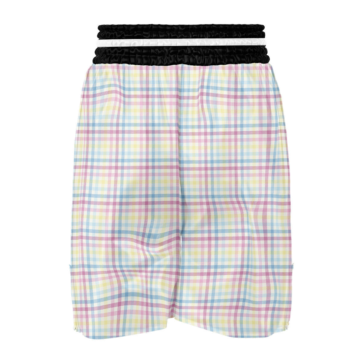 Pastel Plaid Cotton Candy Print Pattern Boxing Shorts-grizzshop