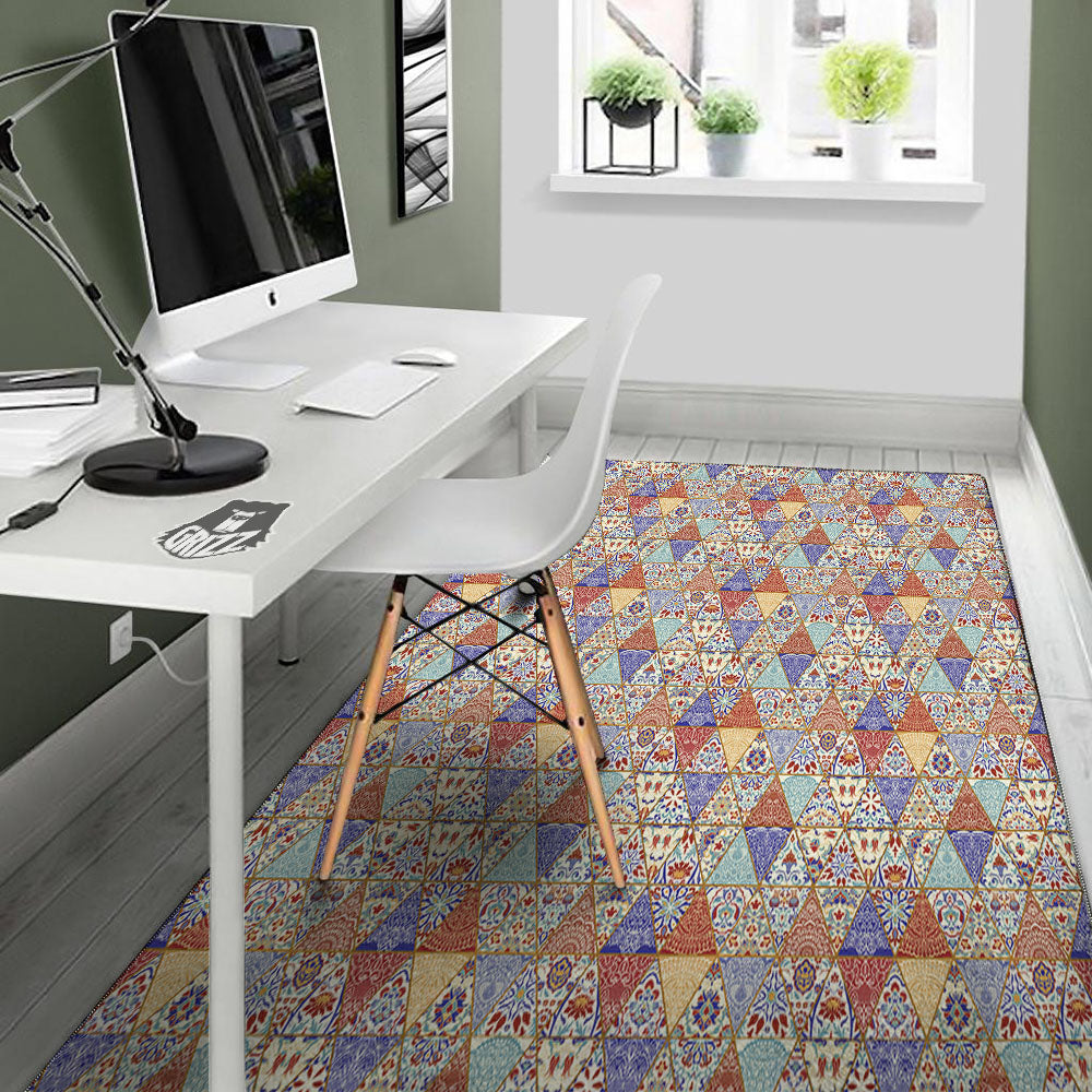 Patchwork Boho Mandala Print Pattern Floor Mat-grizzshop