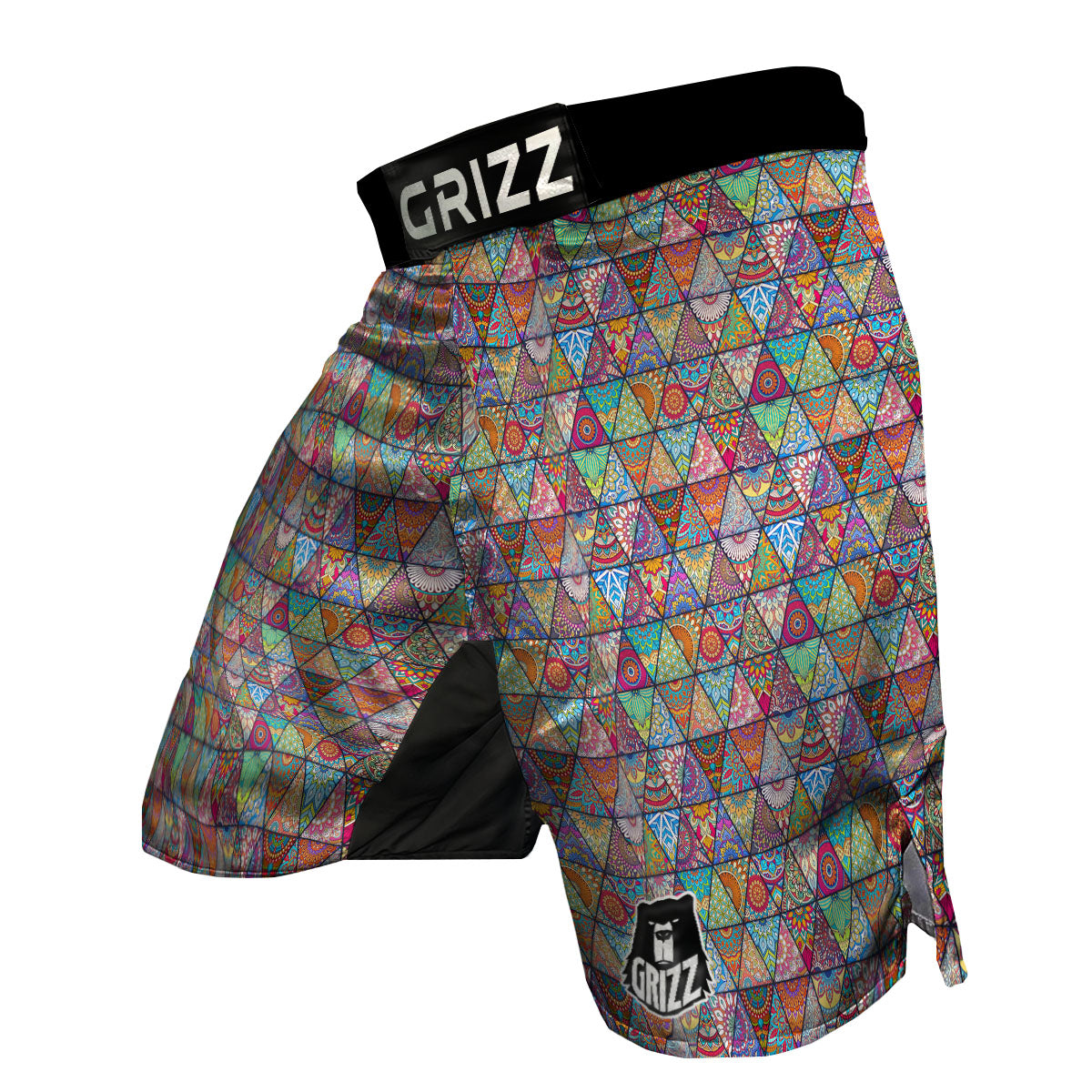 Patchwork Ethnic Mandala Print Pattern MMA Shorts-grizzshop