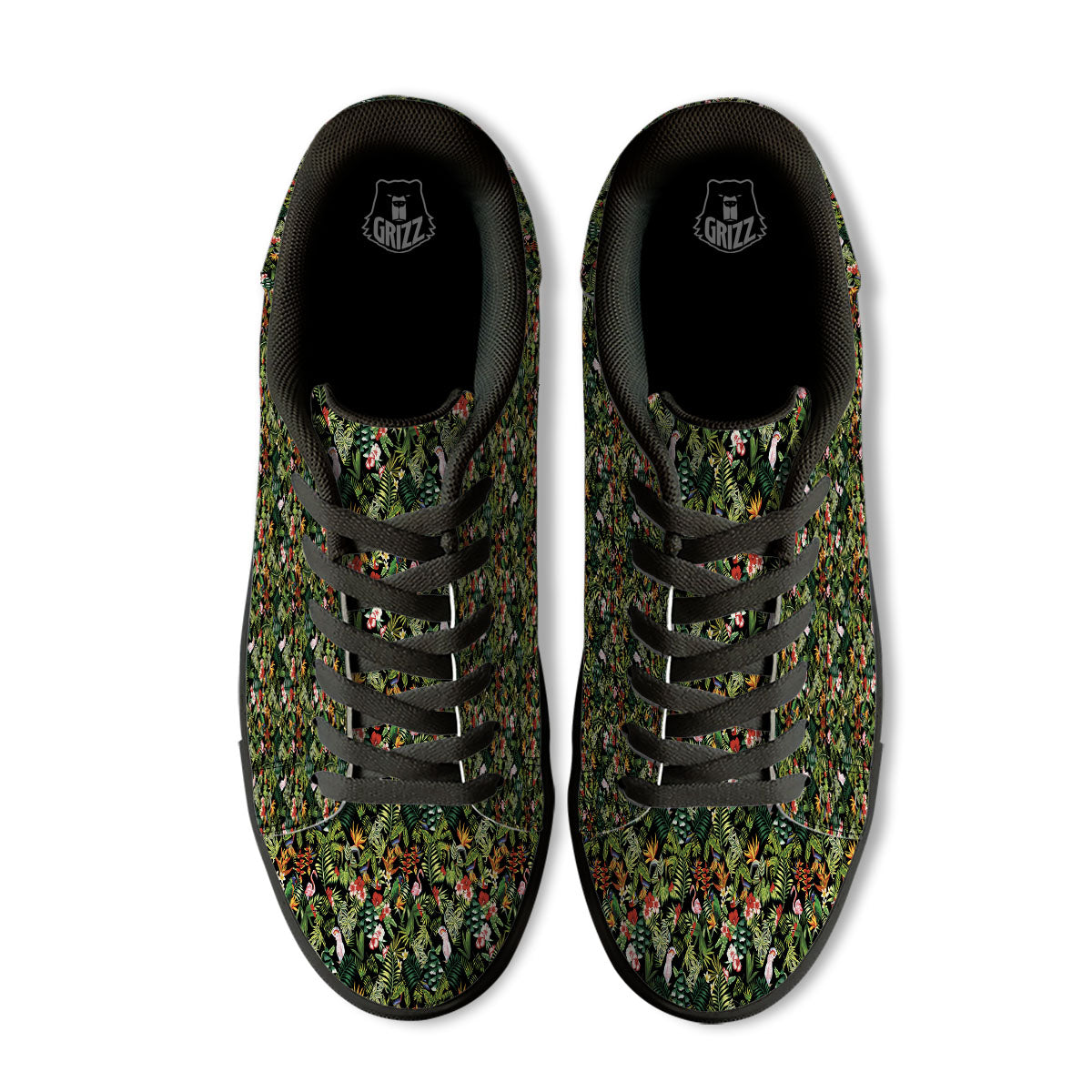 Patchwork Exotic Print Pattern Black Low Top Sneakers-grizzshop