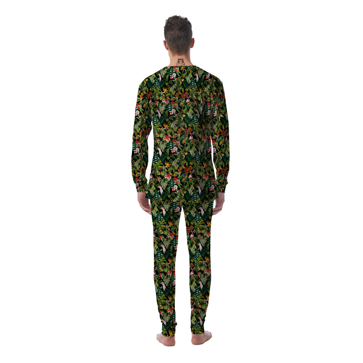 Patchwork Exotic Print Pattern Men's Pajamas-grizzshop