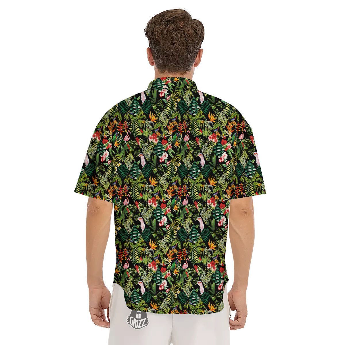 Patchwork Exotic Print Pattern Men's Short Sleeve Shirts-grizzshop