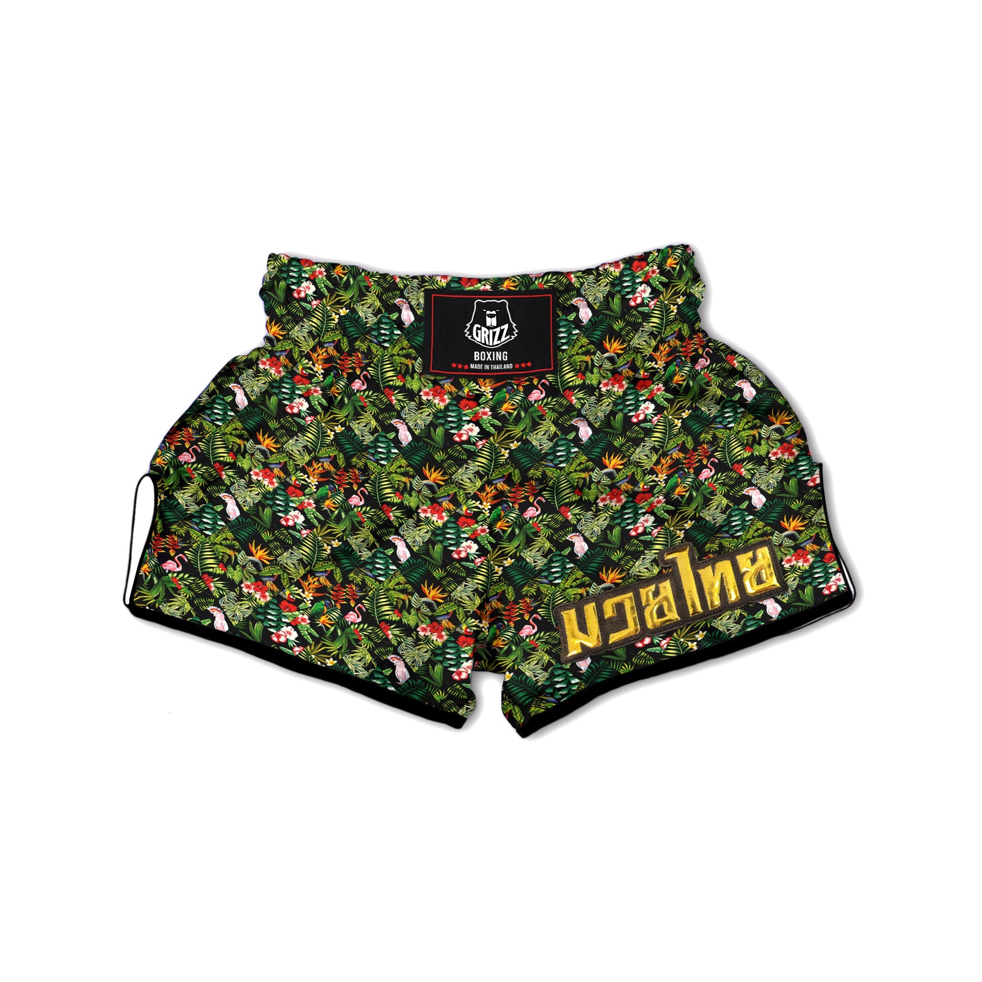Patchwork Exotic Print Pattern Muay Thai Boxing Shorts-grizzshop