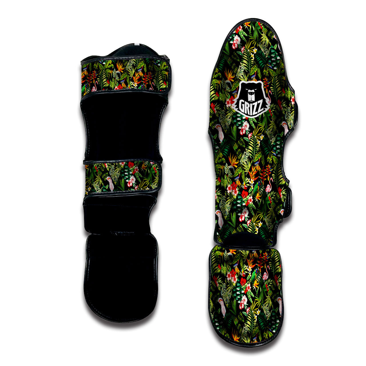 Patchwork Exotic Print Pattern Muay Thai Shin Guards-grizzshop