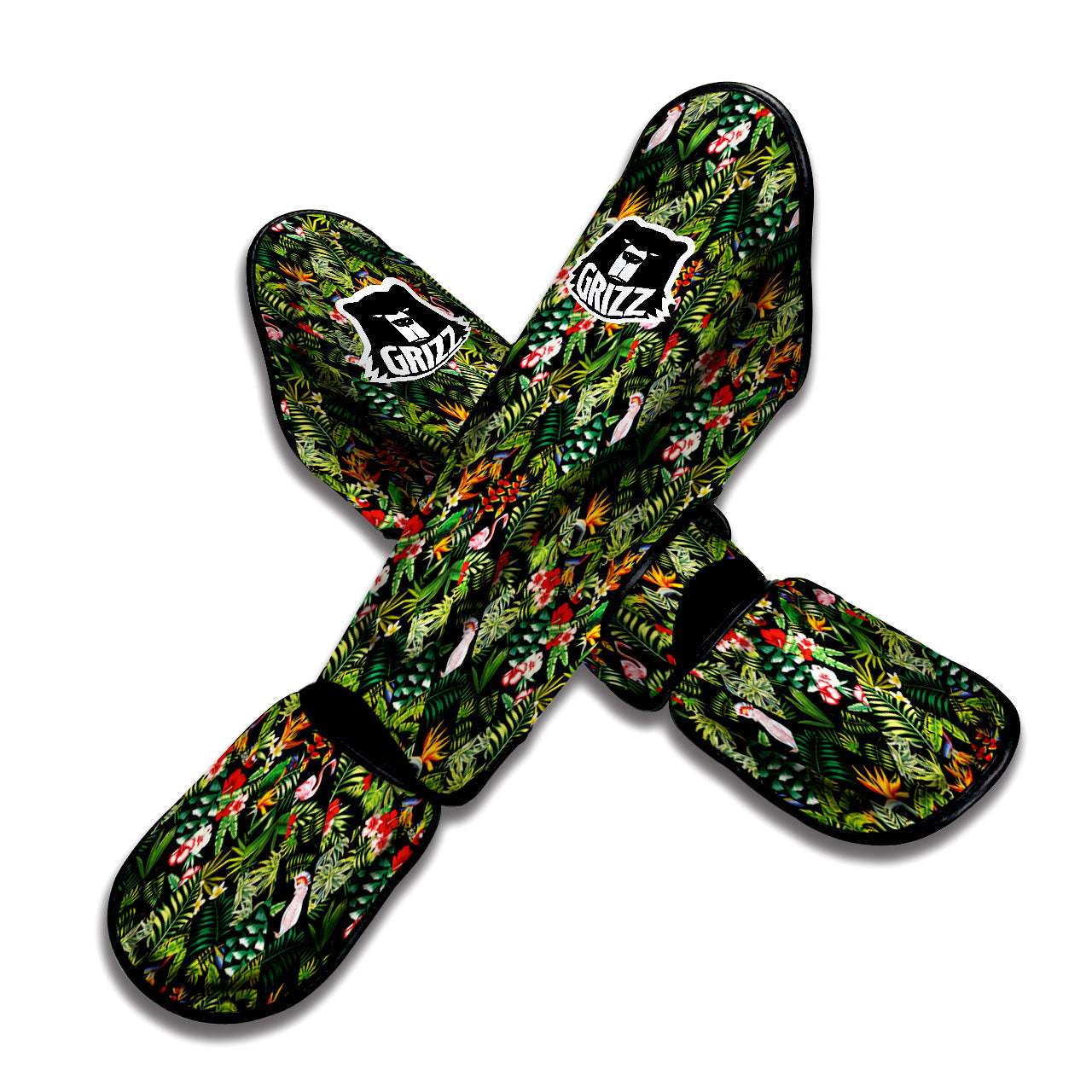 Patchwork Exotic Print Pattern Muay Thai Shin Guards-grizzshop