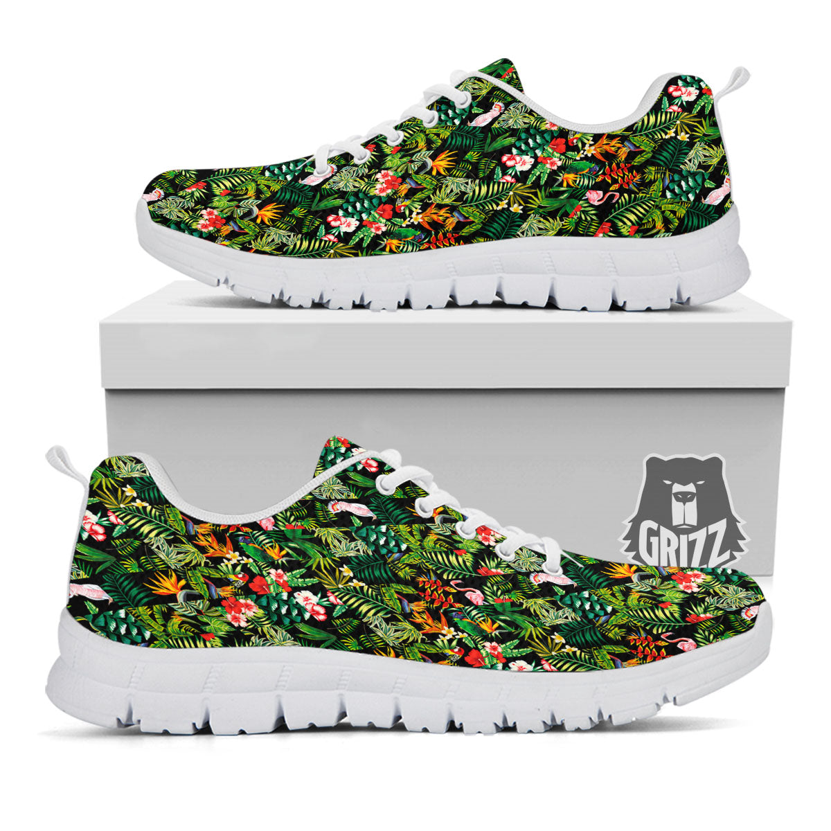 Patchwork Exotic Print Pattern White Sneaker-grizzshop