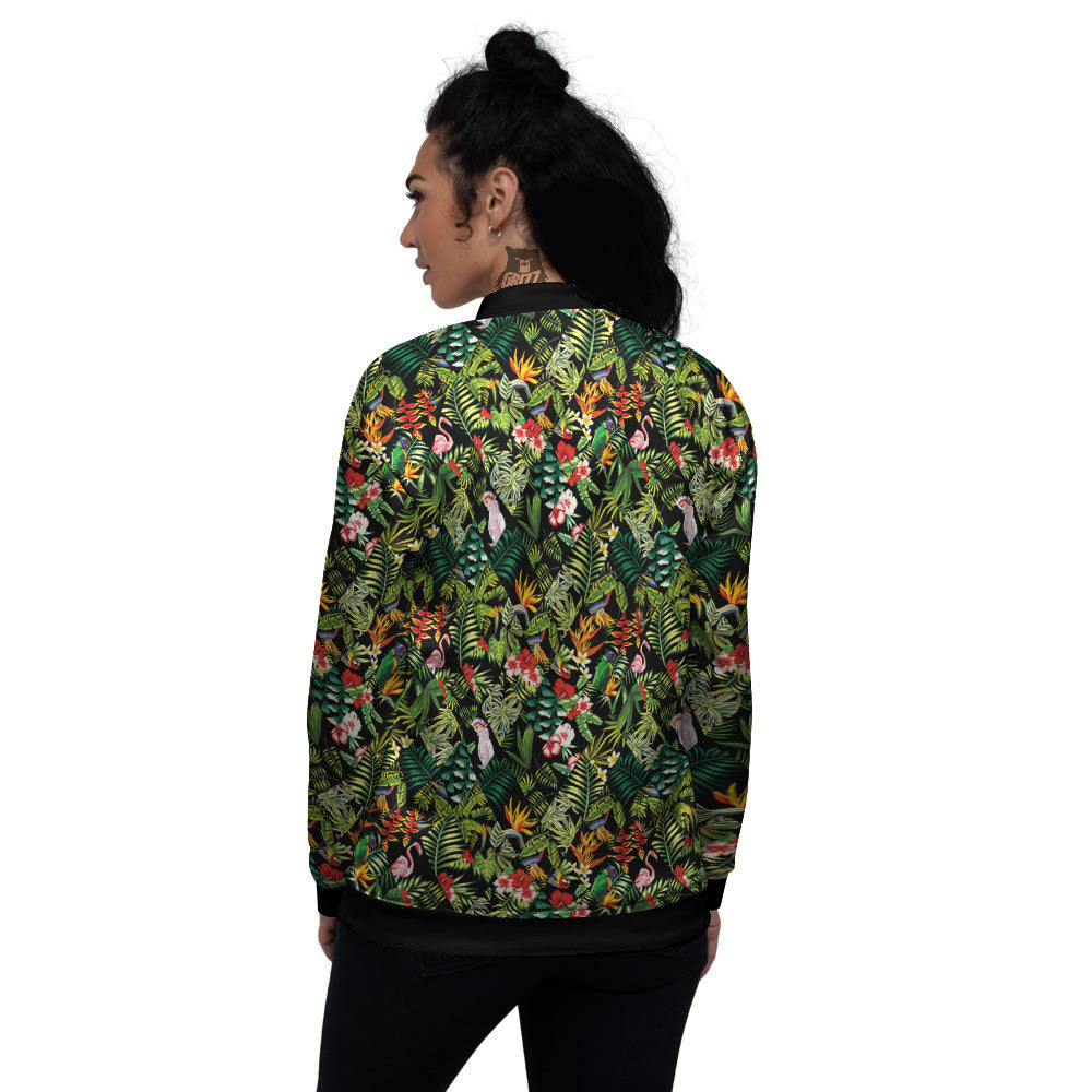 Patchwork Exotic Print Pattern Women's Bomber Jacket-grizzshop