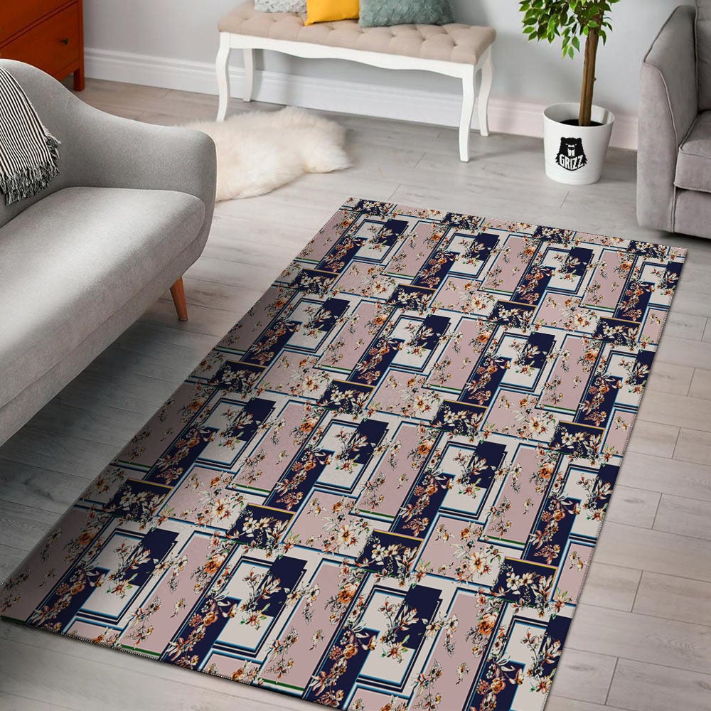 Patchwork Flower Vintage Print Pattern Floor Mat-grizzshop