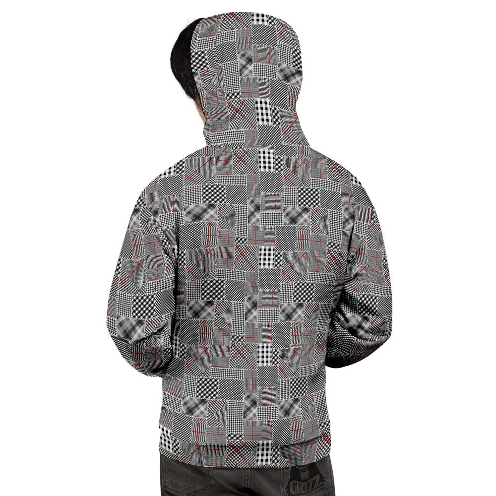 Patchwork Glen Plaid Print Pattern Men's Hoodie-grizzshop