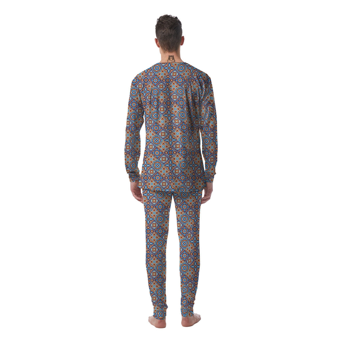 Patchwork Mosaic Print Pattern Men's Pajamas-grizzshop