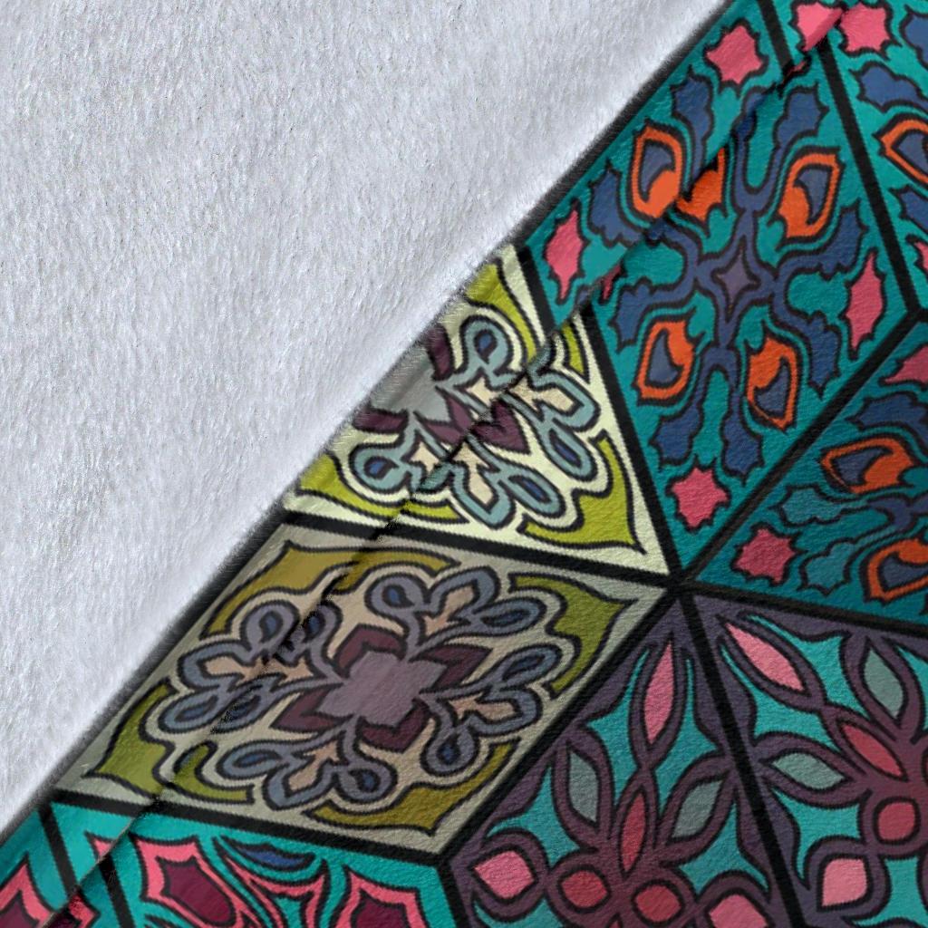 Patchwork Print Pattern Blanket-grizzshop