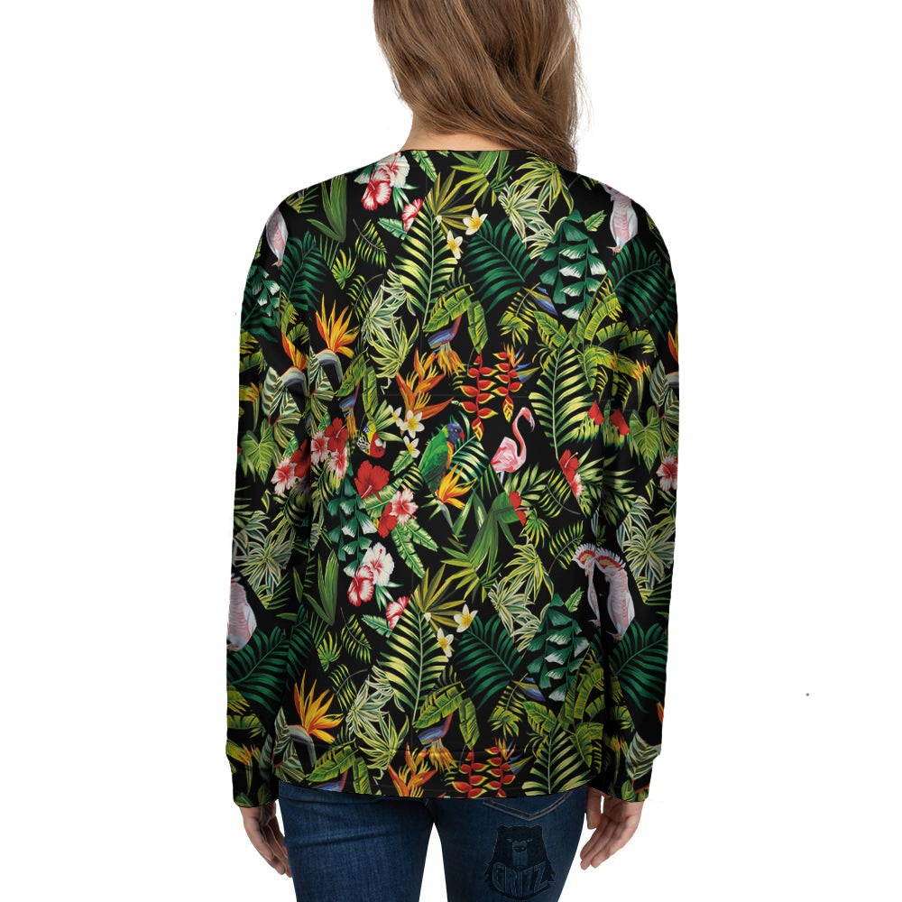 Patchwork Tropical Print Pattern Women's Sweatshirt-grizzshop