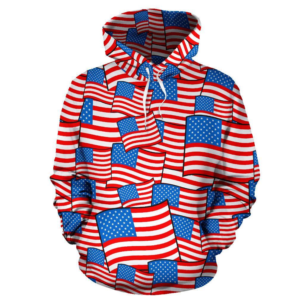 Patriot Pattern Print Men Women Pullover Hoodie-grizzshop