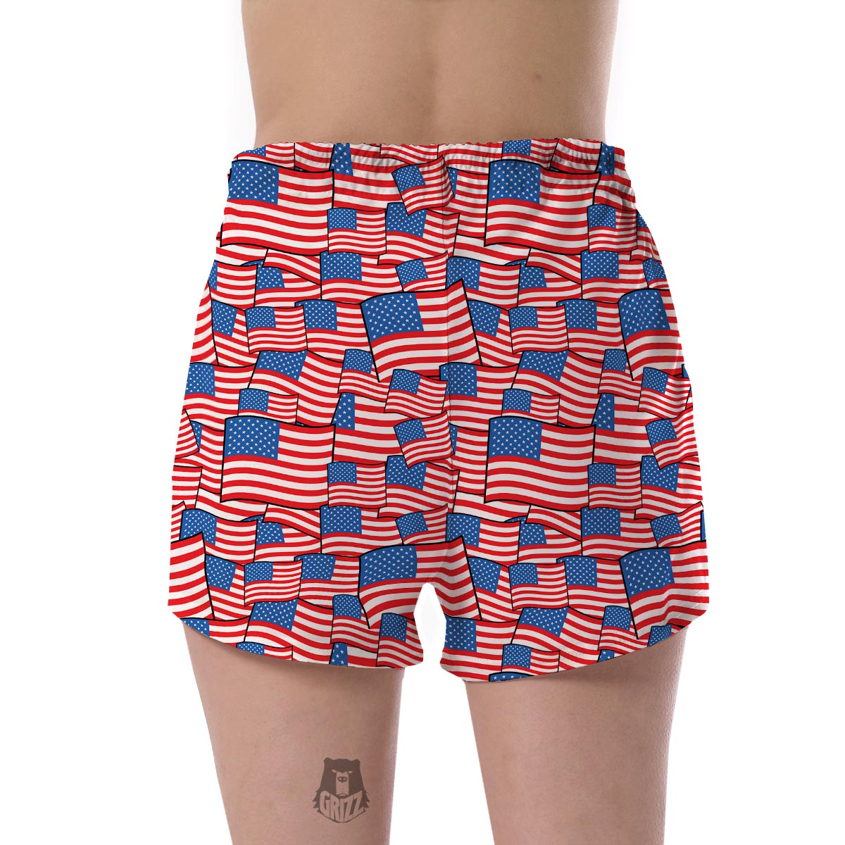 Patriot Pattern Print Women's Shorts-grizzshop