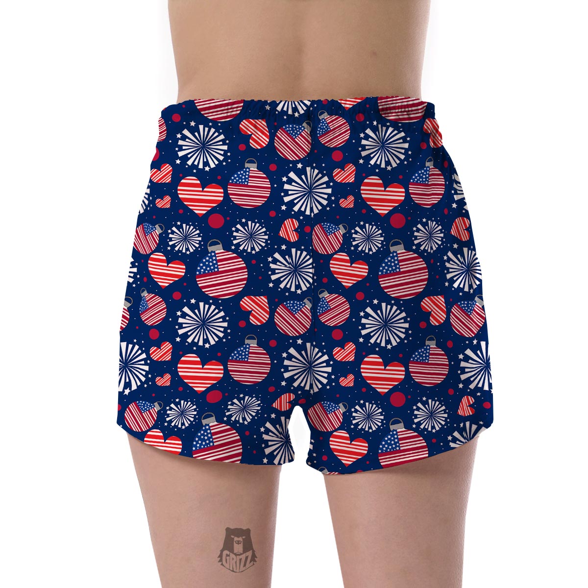 Patriot Print Pattern Women's Shorts-grizzshop