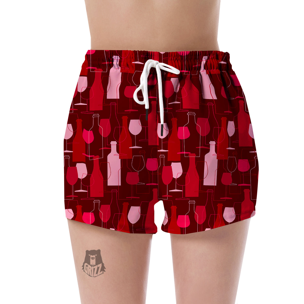 Pattern Champagne Print Women's Shorts-grizzshop