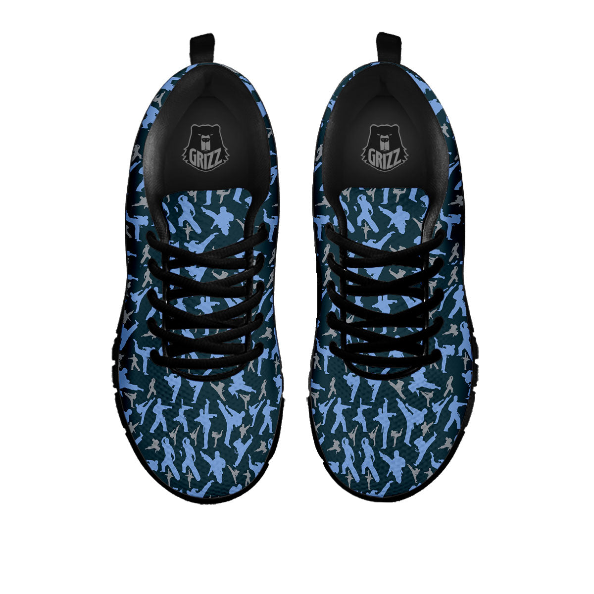 Pattern Karate Print Black Sneaker-grizzshop