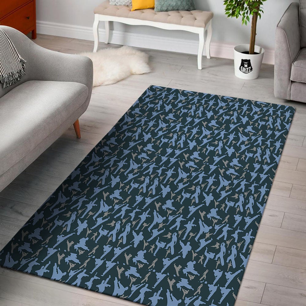 Pattern Karate Print Floor Mat-grizzshop