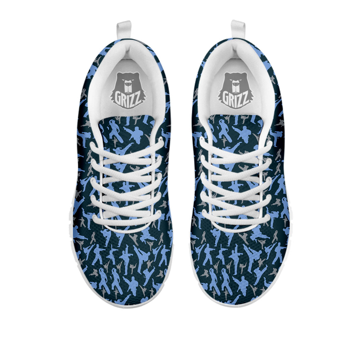 Pattern Karate Print White Sneaker-grizzshop