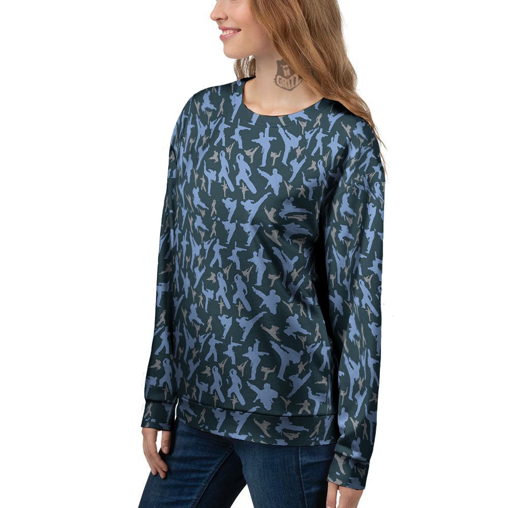 Pattern Karate Print Women's Sweatshirt-grizzshop