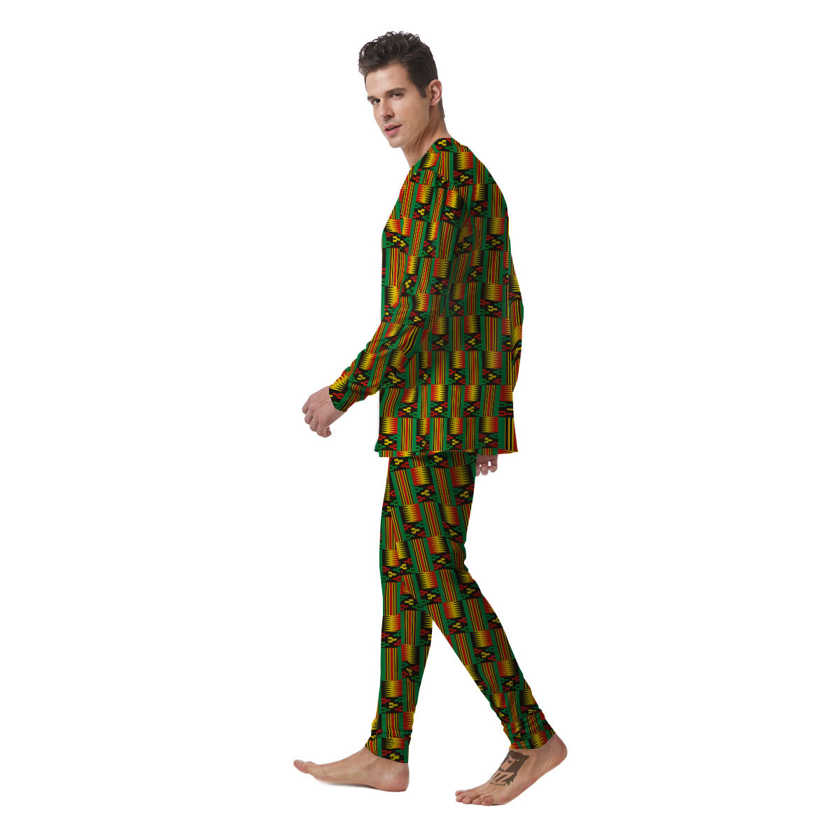 Pattern Kente Print Men's Pajamas-grizzshop