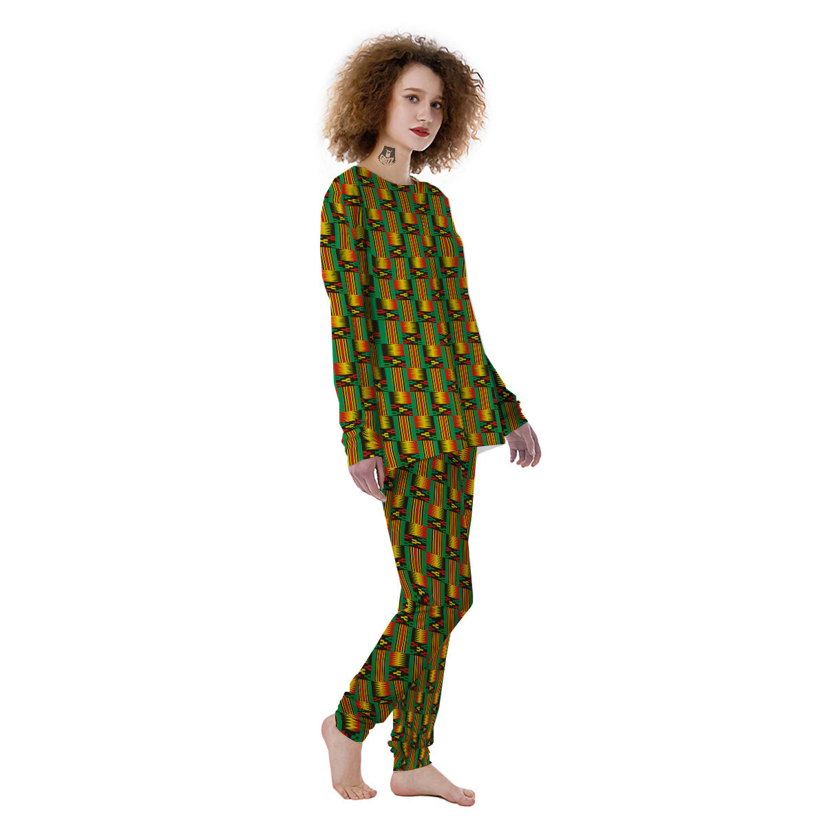 Pattern Kente Print Women's Pajamas-grizzshop