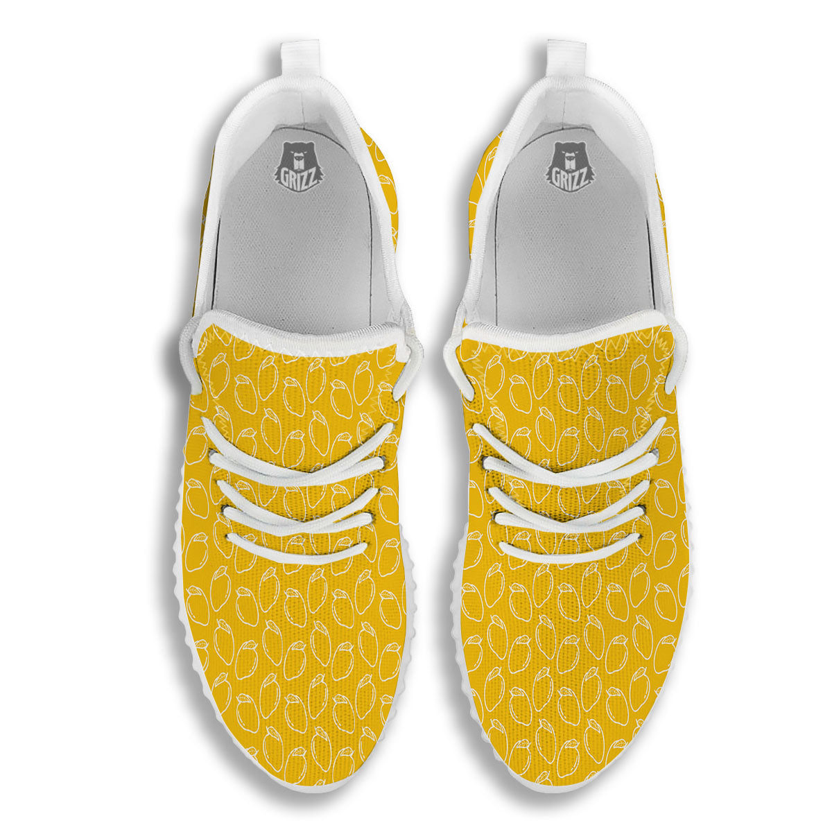 Pattern Mango Print White Walking Shoes-grizzshop