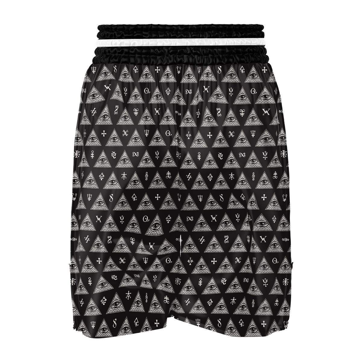Pattern Masonic Eye Print Boxing Shorts-grizzshop