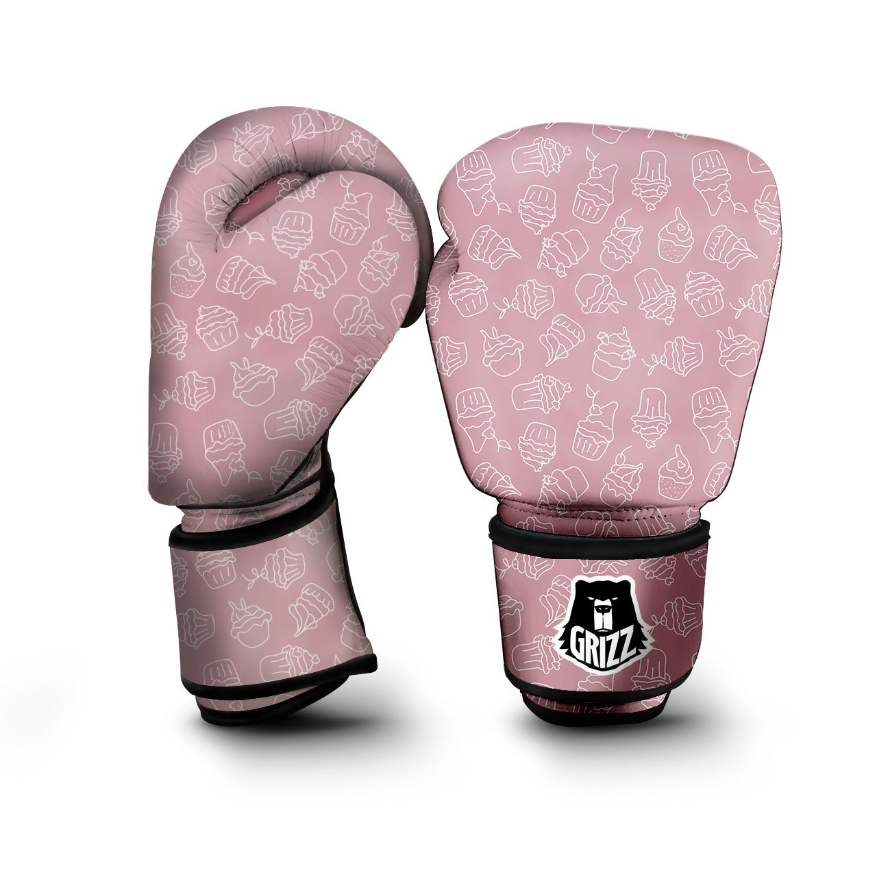 Pattern Mini Cupcake Print Boxing Gloves-grizzshop