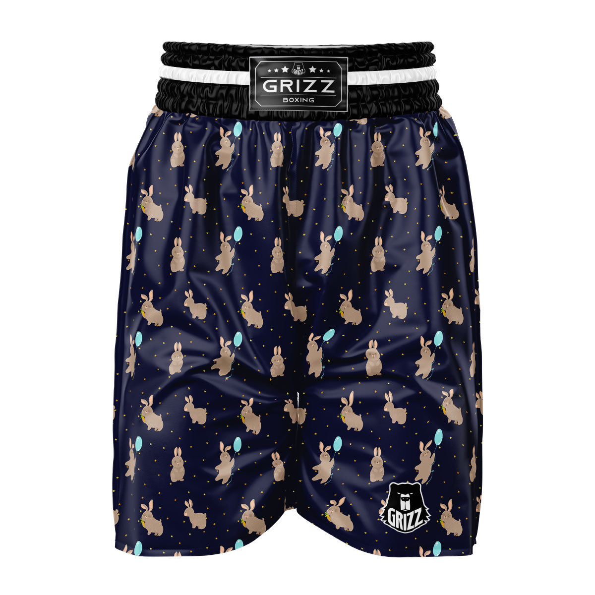 Pattern Mini Rabbit Print Boxing Shorts-grizzshop