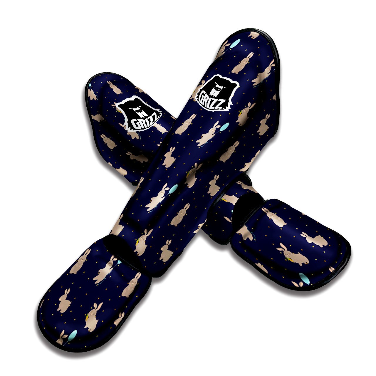 Pattern Mini Rabbit Print Muay Thai Shin Guards-grizzshop