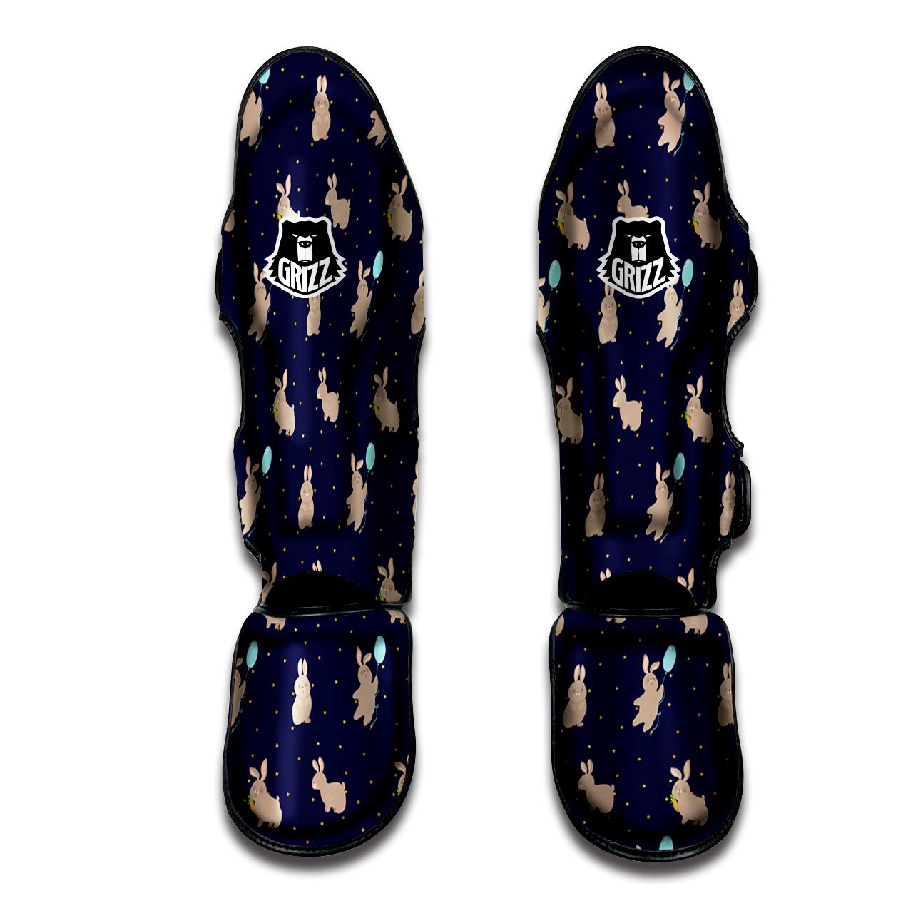 Pattern Mini Rabbit Print Muay Thai Shin Guards-grizzshop