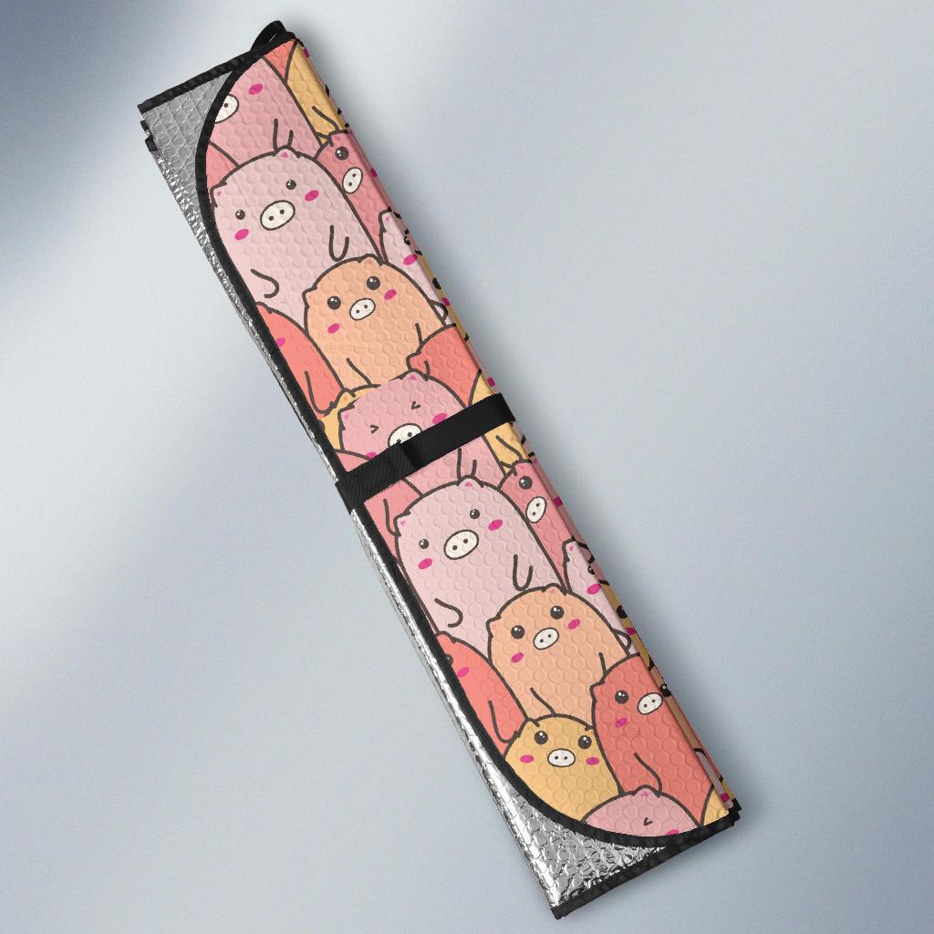 Pattern Pig Print Car Sun Shade-grizzshop