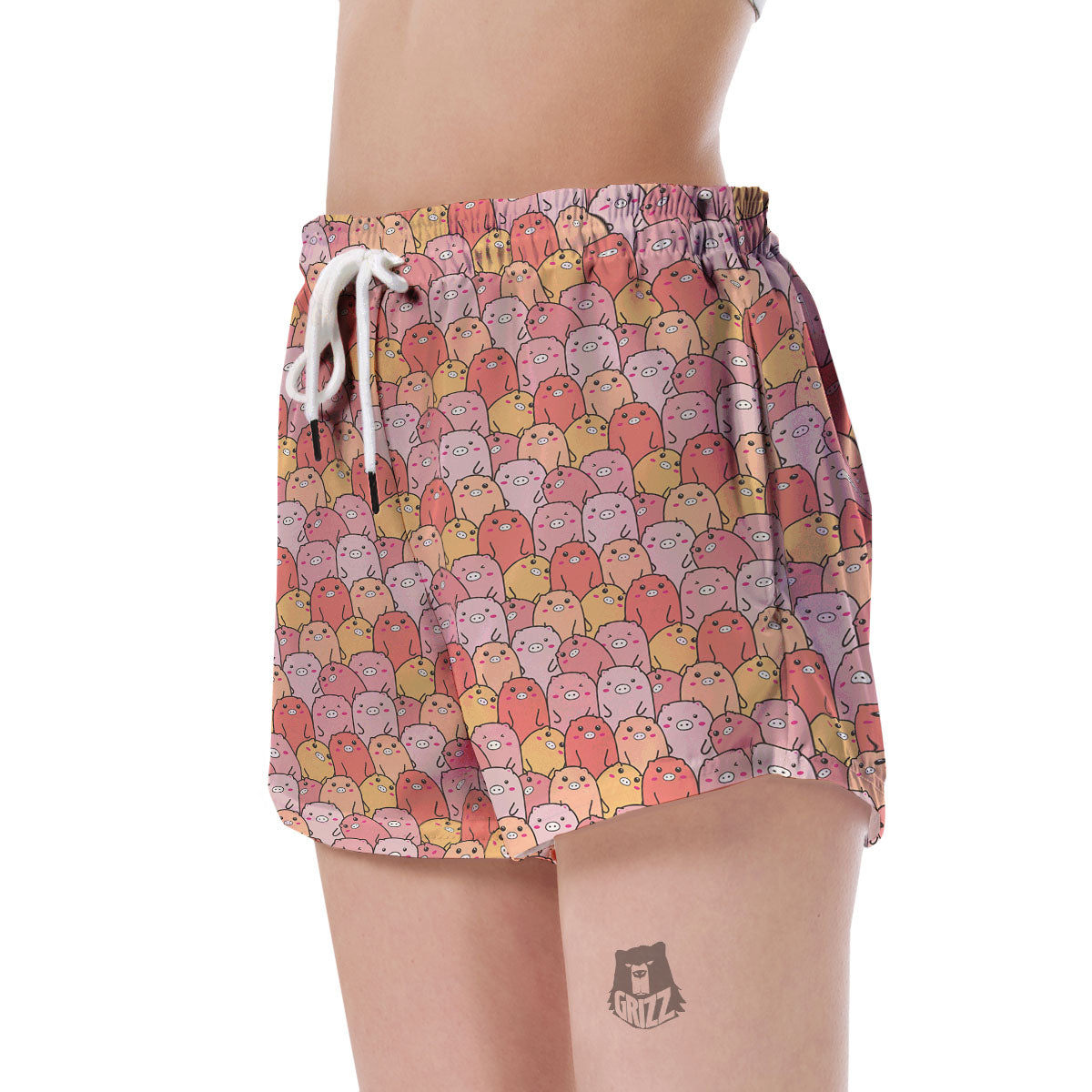 Pattern Pig Print Women's Shorts-grizzshop