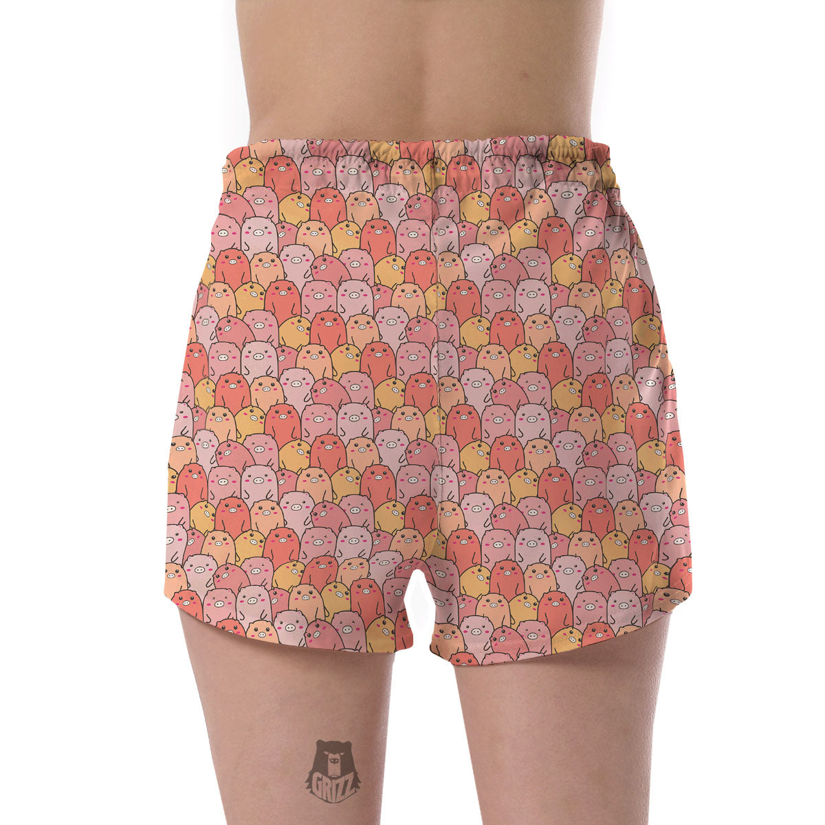 Pattern Pig Print Women's Shorts-grizzshop