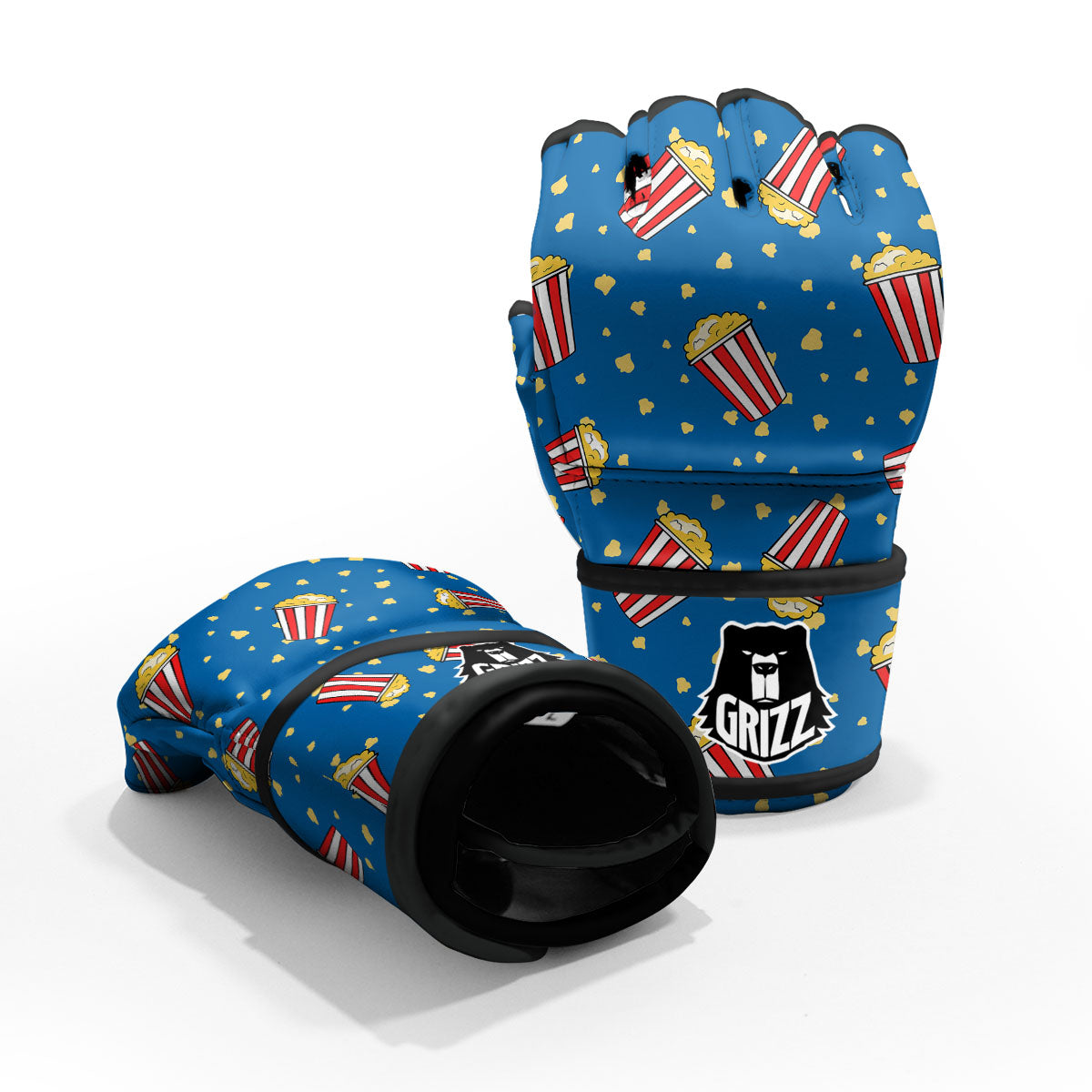 Pattern Popcorn Print MMA Gloves-grizzshop