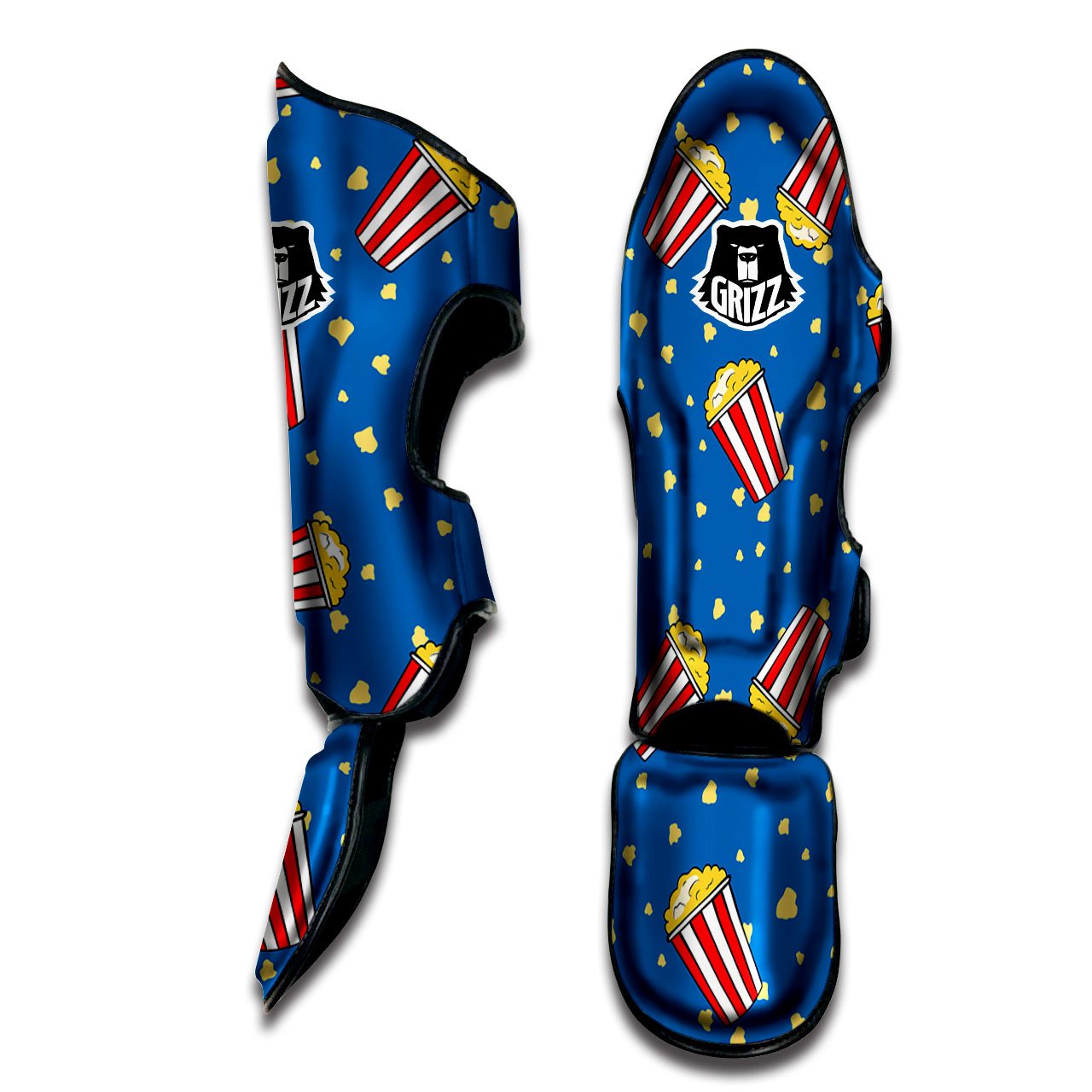Pattern Popcorn Print Muay Thai Shin Guards-grizzshop