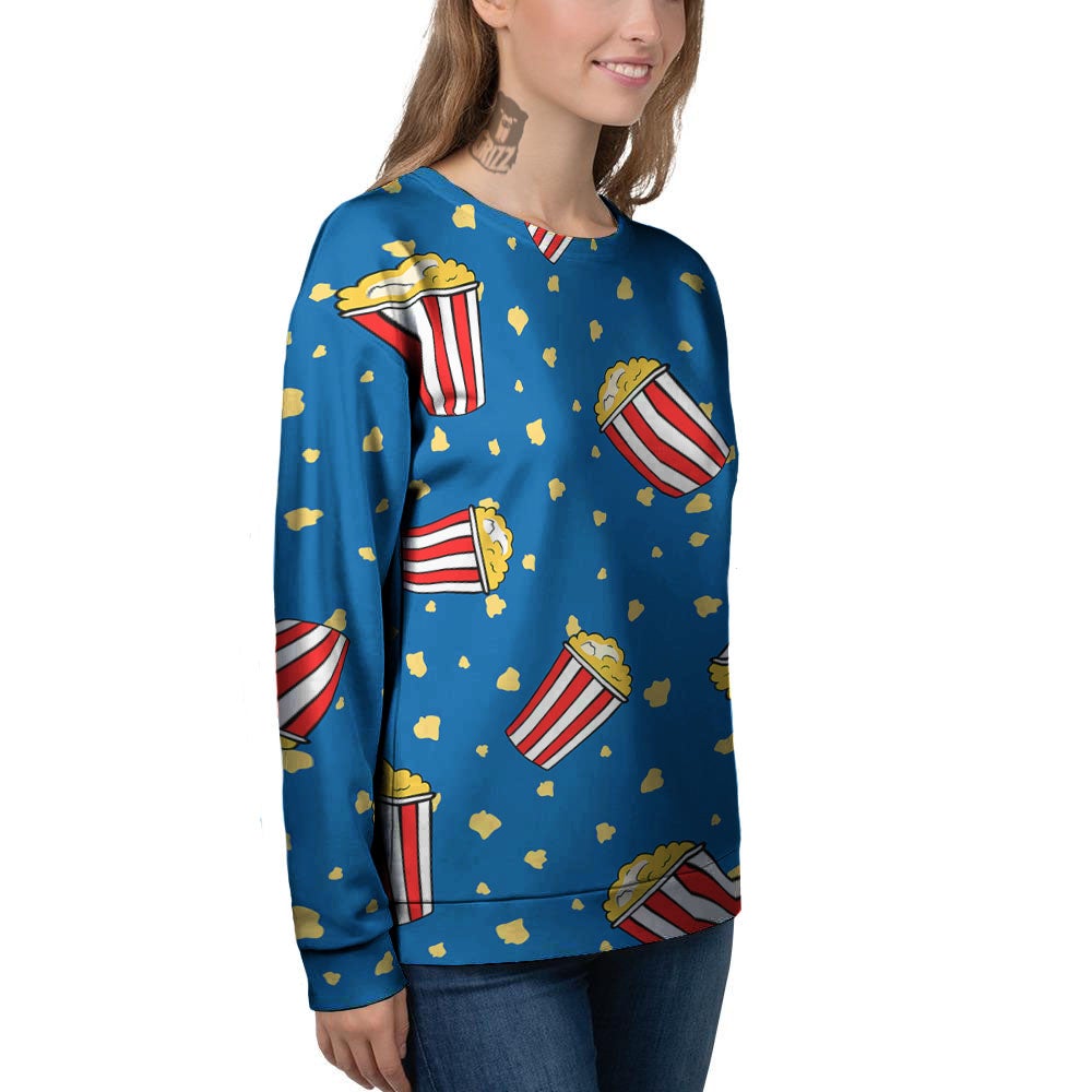 Pattern Popcorn Print Women's Sweatshirt-grizzshop