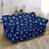 Pattern Print Anchor Nautical Loveseat Cover-grizzshop