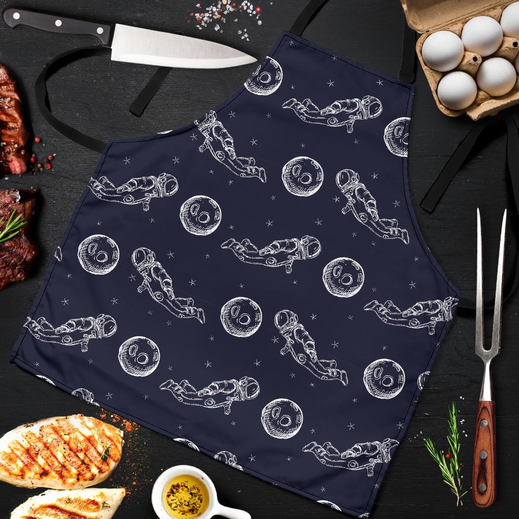 Pattern Print Astronaut Men's Apron-grizzshop