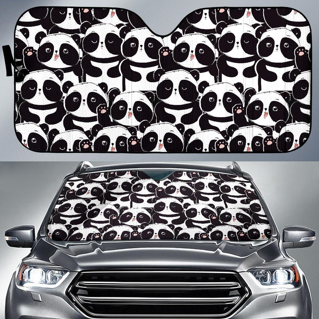 Pattern Print Baby Panda Car Sun Shade-grizzshop