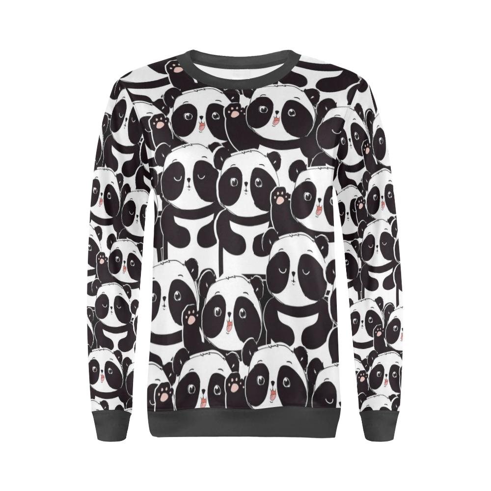 Pattern Print Baby Panda Women's Sweatshirt-grizzshop